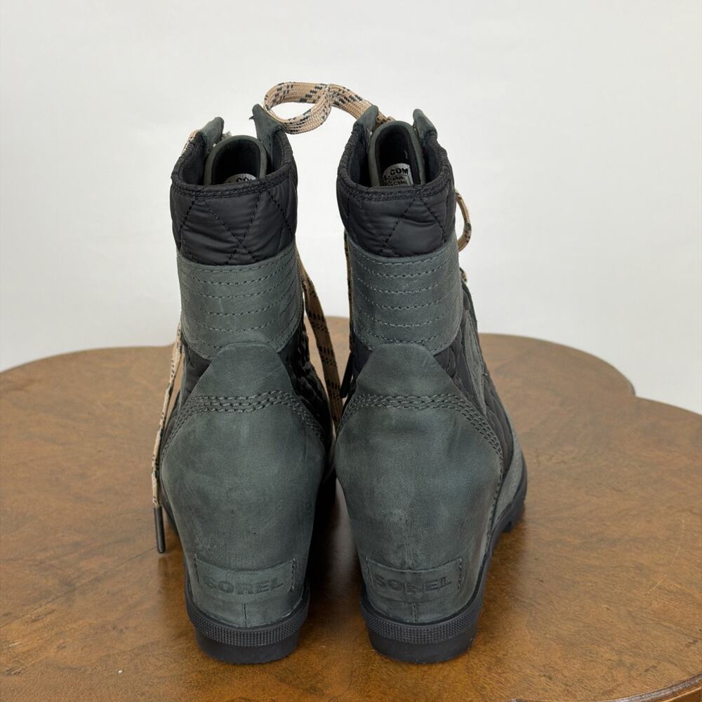 New, No Box Sorel Lexie Wedge Boot Dark Slate Womens Bootie Size 7 - Picture 5 of 7